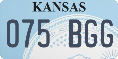KS license plate 075BGG