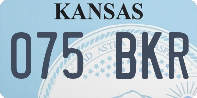 KS license plate 075BKR