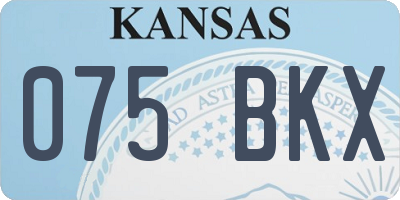 KS license plate 075BKX