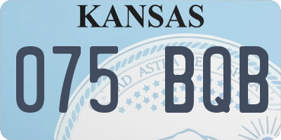 KS license plate 075BQB