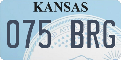 KS license plate 075BRG
