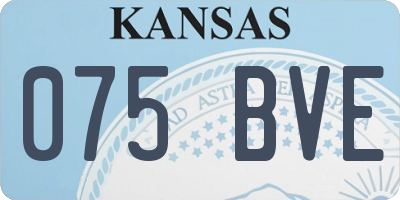 KS license plate 075BVE