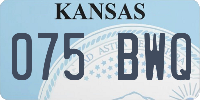 KS license plate 075BWQ