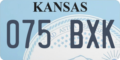 KS license plate 075BXK