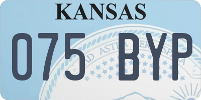 KS license plate 075BYP
