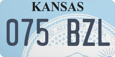 KS license plate 075BZL