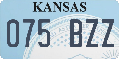 KS license plate 075BZZ