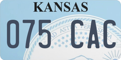 KS license plate 075CAC