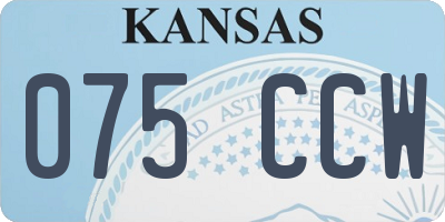 KS license plate 075CCW
