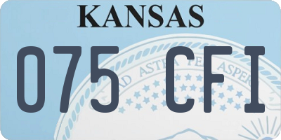 KS license plate 075CFI