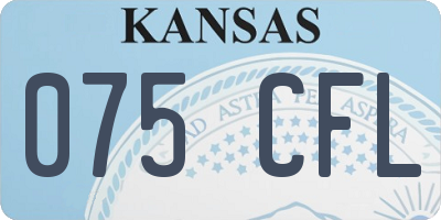 KS license plate 075CFL