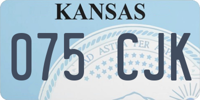 KS license plate 075CJK