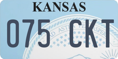 KS license plate 075CKT