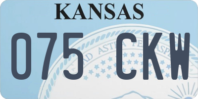 KS license plate 075CKW