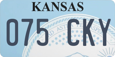 KS license plate 075CKY