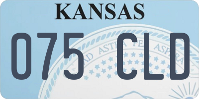 KS license plate 075CLD