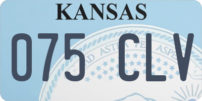 KS license plate 075CLV