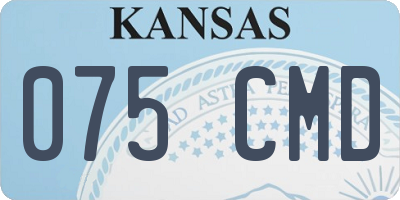 KS license plate 075CMD