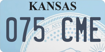 KS license plate 075CME