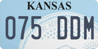 KS license plate 075DDM