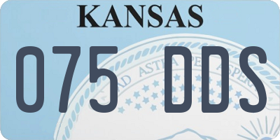 KS license plate 075DDS