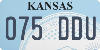 KS license plate 075DDU