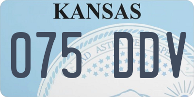 KS license plate 075DDV