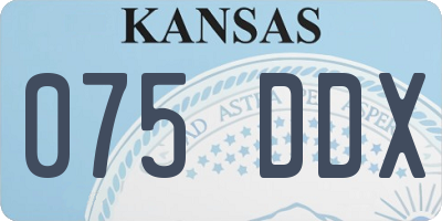KS license plate 075DDX