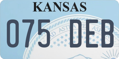 KS license plate 075DEB