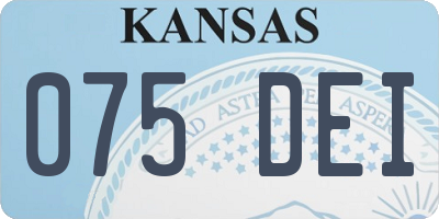 KS license plate 075DEI