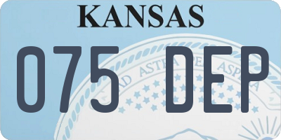 KS license plate 075DEP