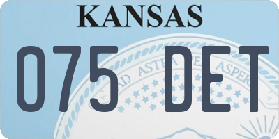 KS license plate 075DET
