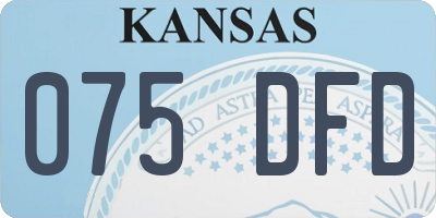KS license plate 075DFD