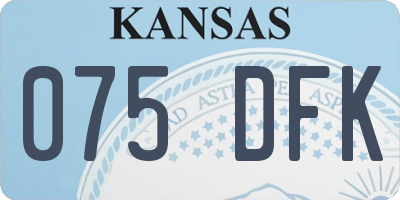KS license plate 075DFK
