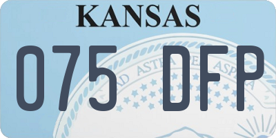 KS license plate 075DFP