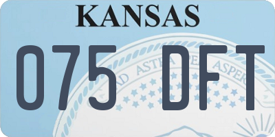 KS license plate 075DFT
