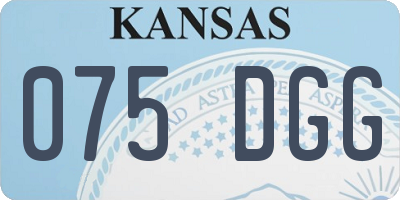 KS license plate 075DGG