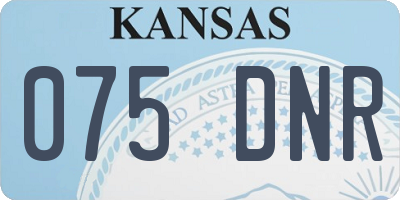 KS license plate 075DNR
