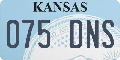 KS license plate 075DNS