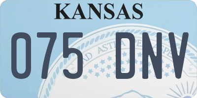 KS license plate 075DNV