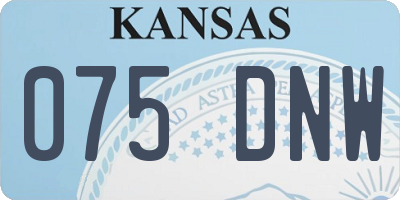 KS license plate 075DNW