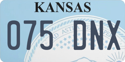 KS license plate 075DNX