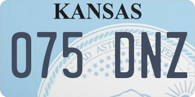 KS license plate 075DNZ