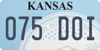 KS license plate 075DOI