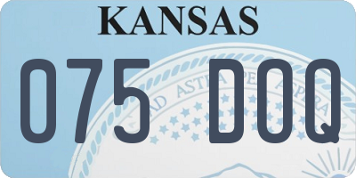 KS license plate 075DOQ