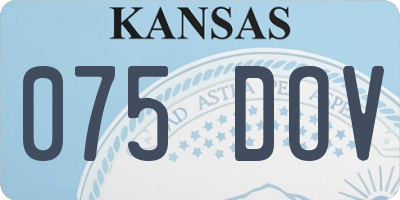 KS license plate 075DOV