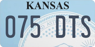 KS license plate 075DTS