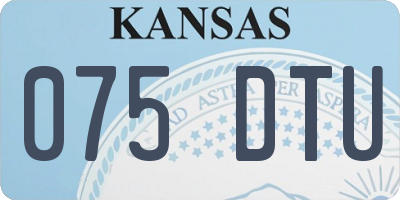 KS license plate 075DTU