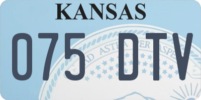 KS license plate 075DTV