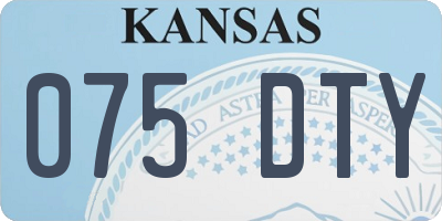 KS license plate 075DTY